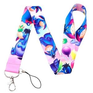 Disney Eeyore Lanyard, 17” Keychain ID Badge Card Key Holder Winnie The Pooh